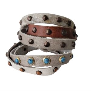 Leather Bracelet Set